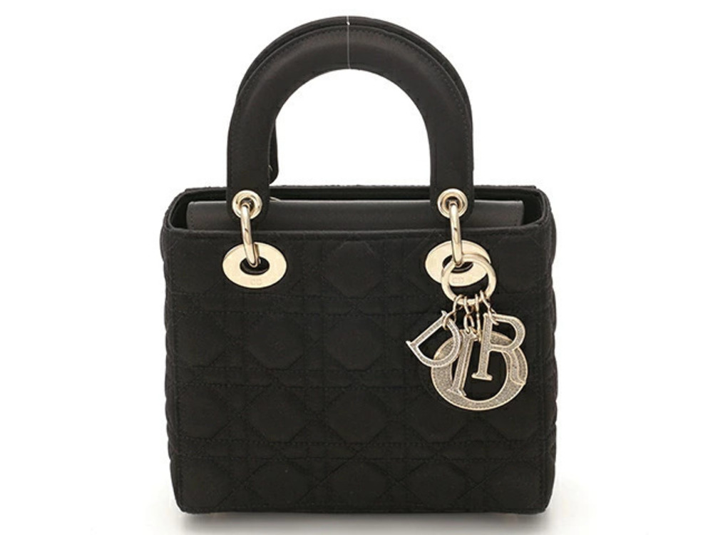 Christian Dior Bag Lady Handbag MY ABCChristian Dior Black Cannage Satin